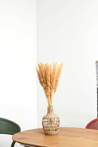 Gevlochten Dame Jeanne Vaas 
25,5 cm - Beige