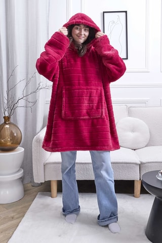 Sweaterplaid met Capuchon - Rood