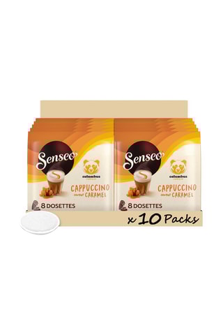 80 dosettes Cappuccino Caramel Columbus - Compatibles Senseo
