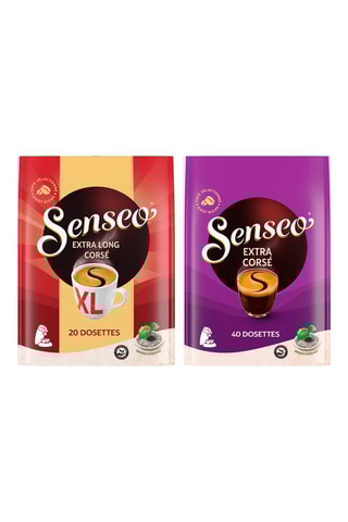 Sortido de 600 cápsulas Café Extra Corsé e Café Extra Long Corsé - Compatíveis Senseo