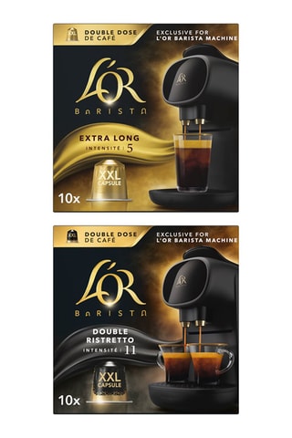 100 cápsulas XXL Barista Extra Long e Double Ristretto - Intensidade 5 e 11 - Compatíveis Nespresso®*