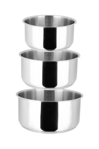 3 tachos em aço inoxidável Sitramovible Arpege - 16/18/20 cm