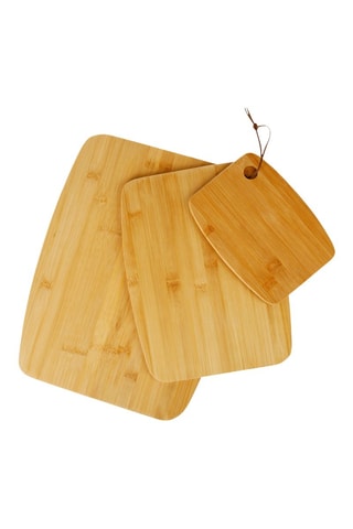 3 tábuas de cortar em bambu