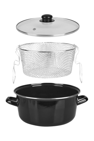 Fritadeira com tampa e passador Essential - 26 cm