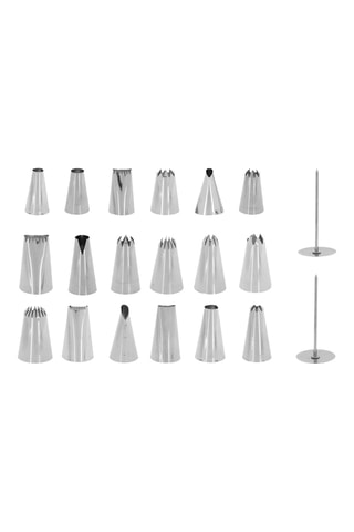 5 sacos de pasteleiro e 22 acessórios de pastelaria