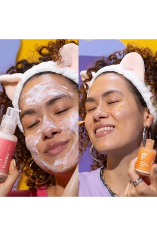 Sérum concentré de Vitamine C et Gel nettoyant visage naturel Rose Quartz - 30 ml et 100 ml