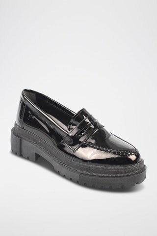 Gelakte Mocassins - Zwart