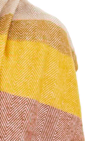 Sjaal Bruin en Mosterdgeel