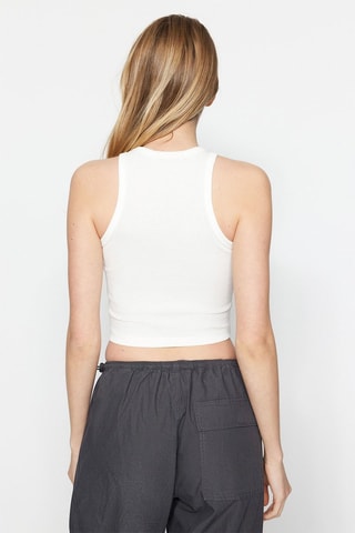 2 Crop Tops - Ecru en Camel 