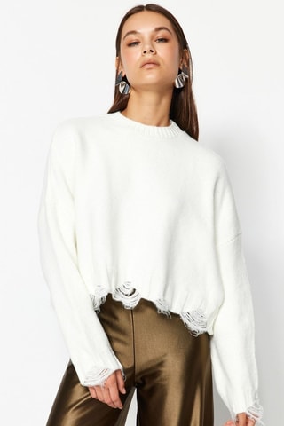 Oversized trui - Ecru