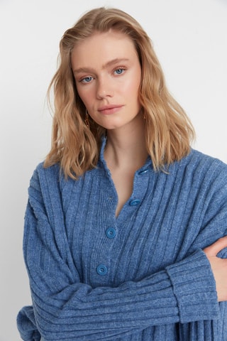 Trui Gemêleerd Kobaltblauw