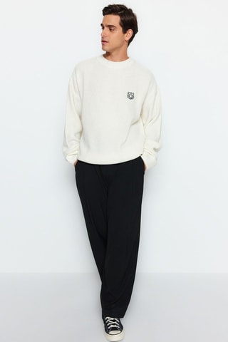 Trui Oversized met Capuchon - Wit