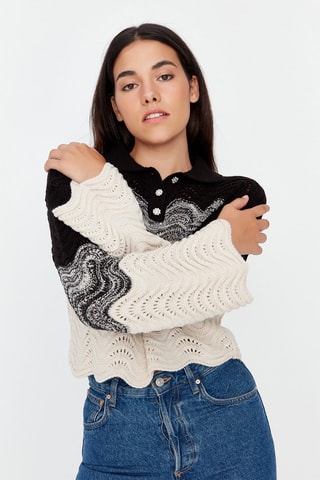 Trui Zwart en Ecru