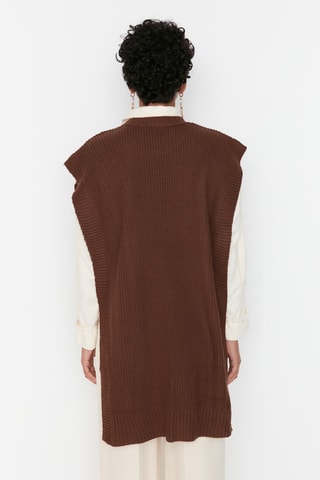 Mouwloze Trui - Bruin