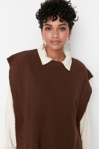 Mouwloze Trui - Bruin