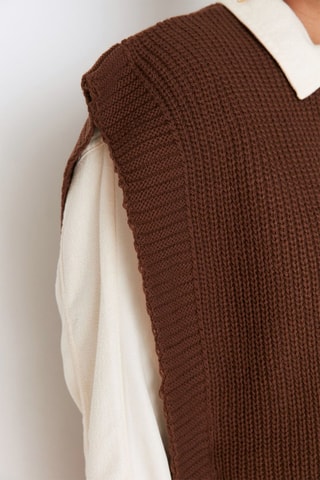 Mouwloze Trui - Bruin