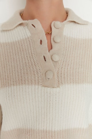 Trui Beige en Wit