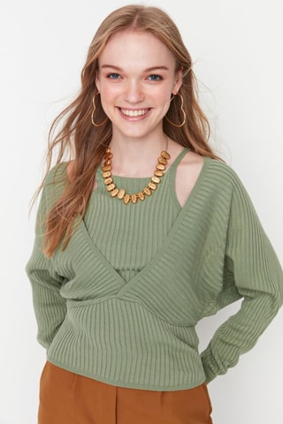 Trui Trompe-l’oeil - Groen