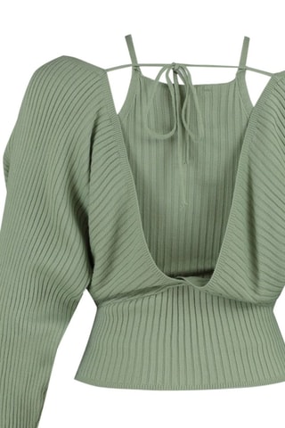 Trui Trompe-l’oeil - Groen