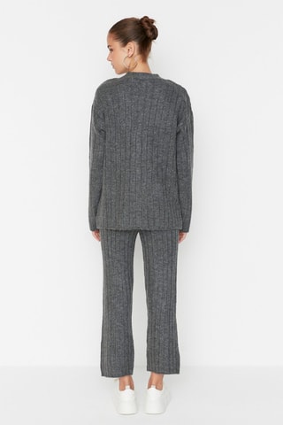 Cardigan e pantaloni straight - Antracite