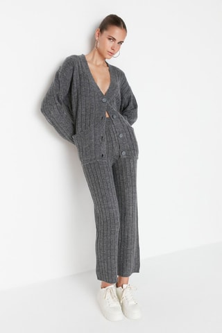 Cardigan e pantaloni straight - Antracite