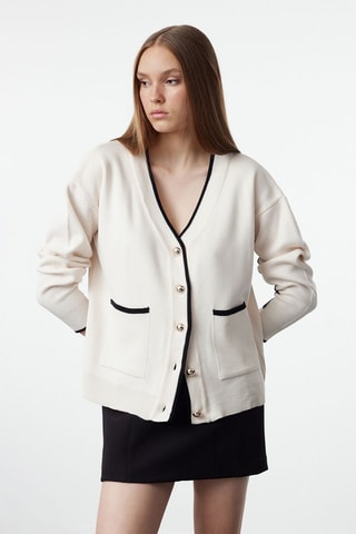 Vest - Ecru en Zwart