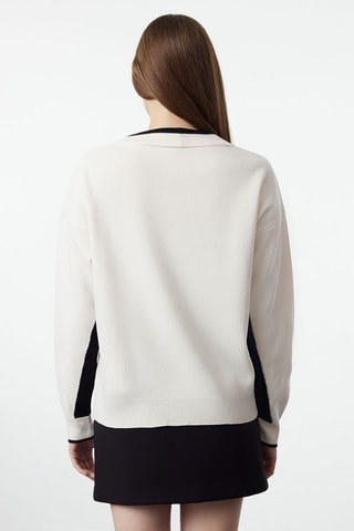 Vest - Ecru en Zwart