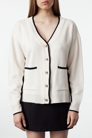 Vest - Ecru en Zwart