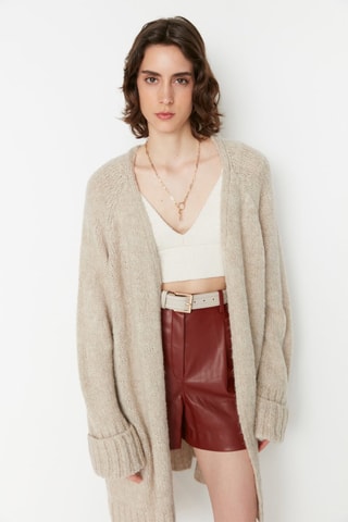 Lang oversized vest - Beige