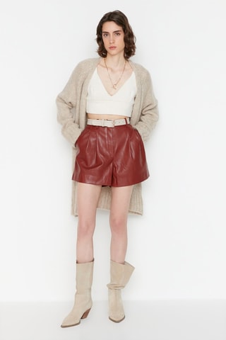 Lang oversized vest - Beige