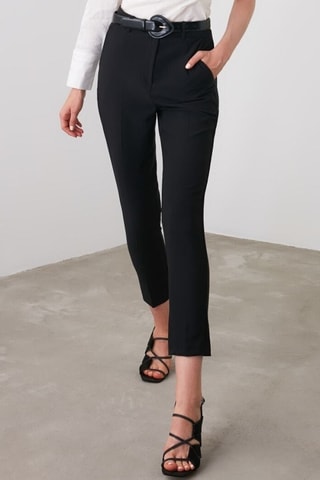 7/8 Broek Slim Fit Zwart