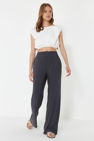 Broek Wide Legs - Antraciet