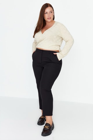 Rechte Broek Hoge Taille Zwart