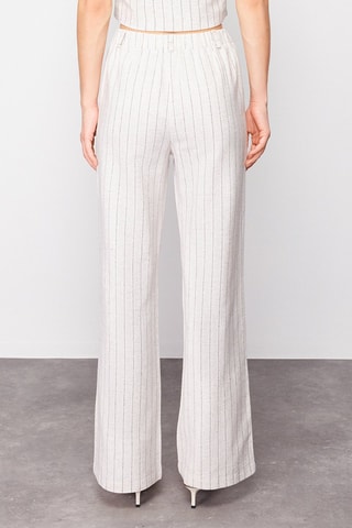 Rechte Broek Hoge Taille - Gemêleerd Beige