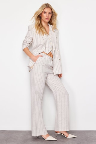 Rechte Broek Hoge Taille - Gemêleerd Beige