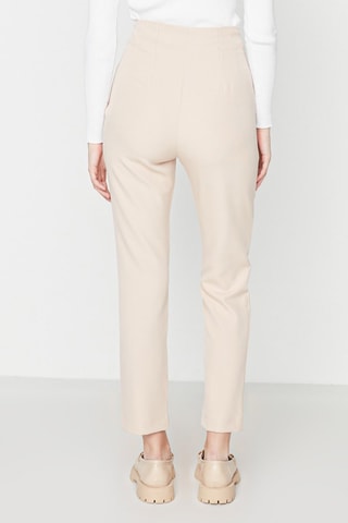 7/8 Broek Hoge Taille Beige