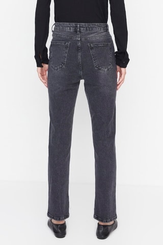 Jeans Hoge Taille Flare Cut Zwart