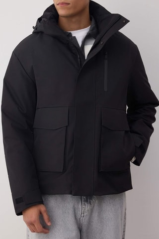 Parka con cappuccio - Nero