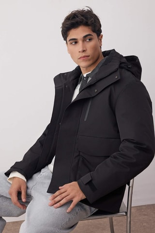 Parka con cappuccio - Nero