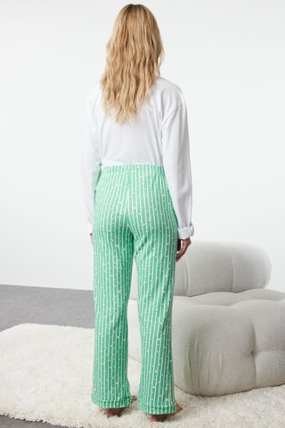 Pyjamabroek - Groen en Wit