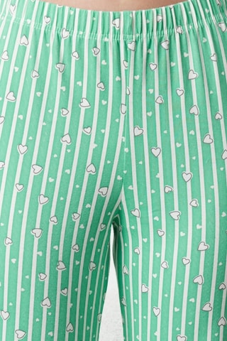 Pyjamabroek - Groen en Wit