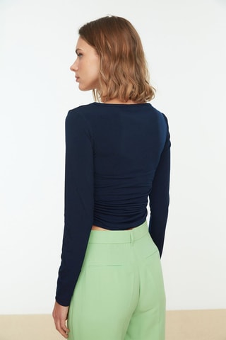 Crop Top - Marineblauw
