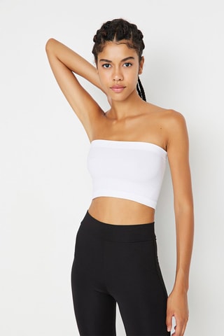 Bustier crop top - Wit