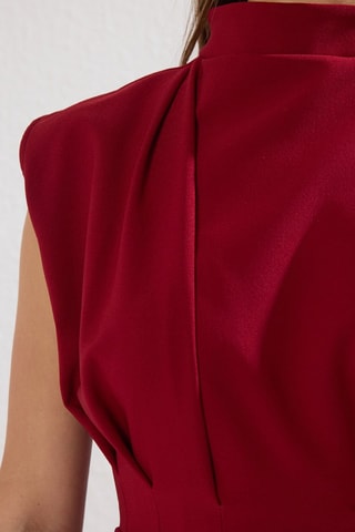 Nauwaansluitende Jurk - Bordeauxrood
