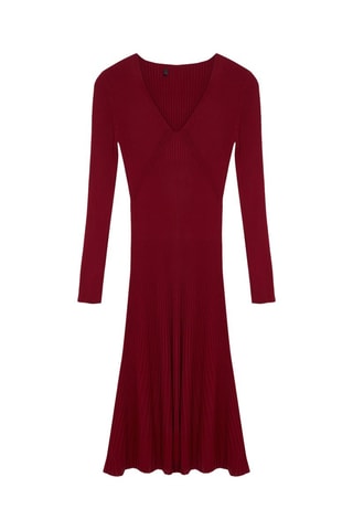 Trui-jurk - Bordeauxrood