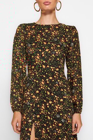 Vestido evasé - Negro