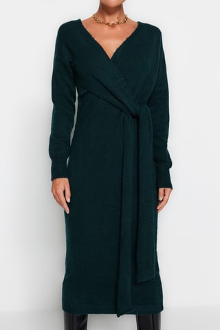 Vestido midi - Verde esmeralda