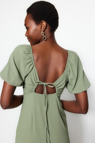 Vestido midi - Caqui