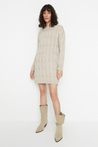 Trui-jurk Beige