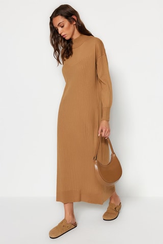 Trui-jurk Camel